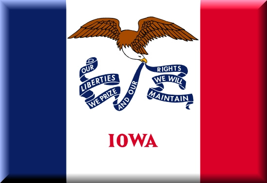 Iowa state flag, medical clinics