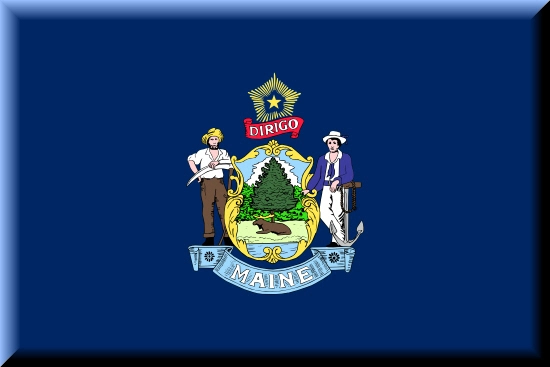 Maine state flag, medical clinics