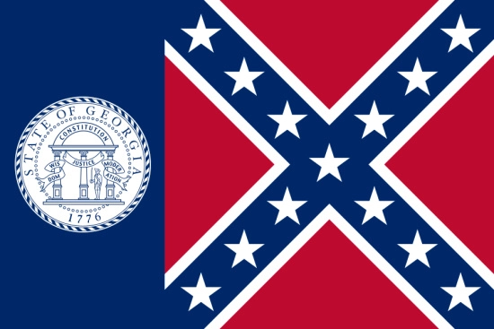 Georgia state flag, medical clinics