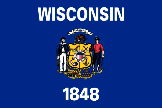 Wisconsin state flag, medical clinics