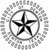 A 3D black and white star. The words 
