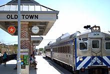 Photograph of a commuter rail stop.