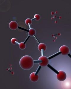 testosterone molecules