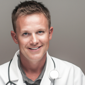 a professional and visually appealing image of a young happy smiling caucasian doctor with white teeth 762 300x300