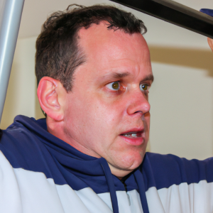 a professional appealing image of a caucasian man or woman exercising in a gym 465 300x300