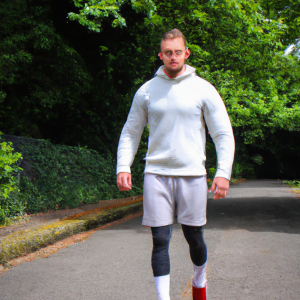 a professional appealing good looking and atheletic image of a caucasian man exercising or playing sports outside on a sunny day 261 300x300